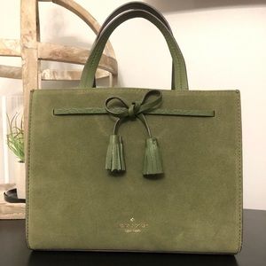 WORN ONCE Green Suede Kate Spade